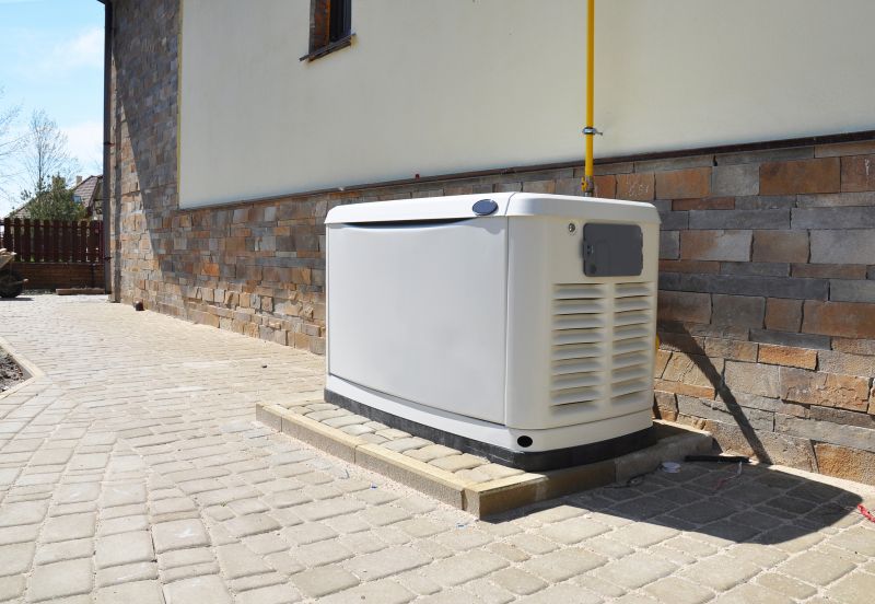 Residential Backup Generator in a Home Setting